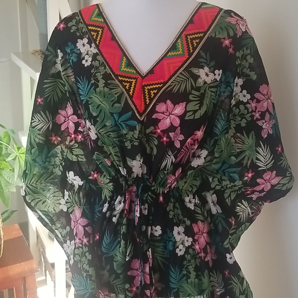 COPY - Cotton one size Kaftan with string tie on waist. - Picture 6 of 6